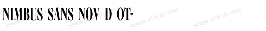 Nimbus Sans Nov D OT字体转换